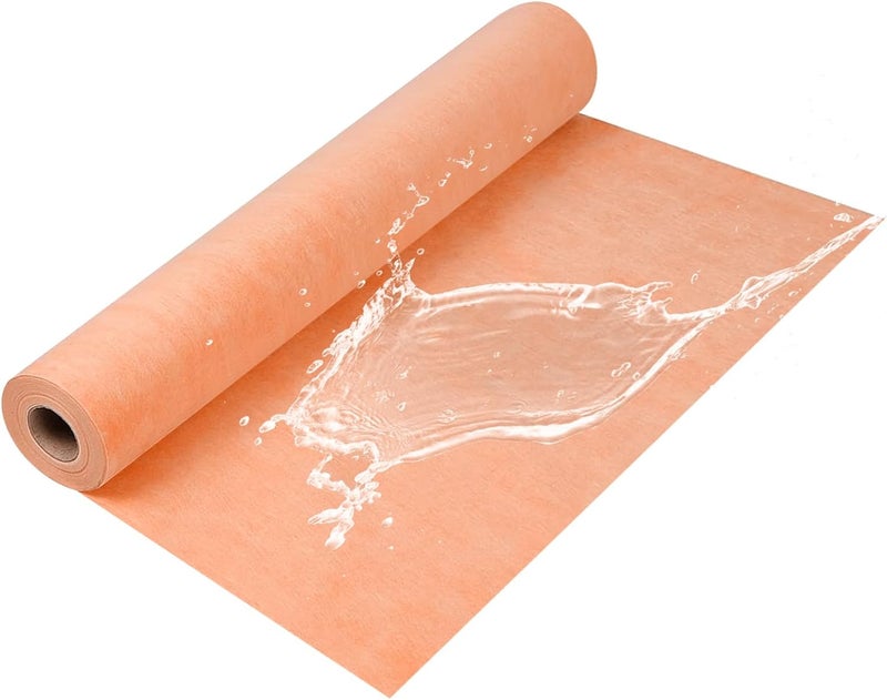 Boshen Professional Waterproof Membrane for Shower, 3.77ft x 29ft 108sq ft Underlayment Shower Membrane 20mils Thickness Waterproofing Polyethylene Fabric for Tiles, Shower Walls, Bathroom Floors - Image 1